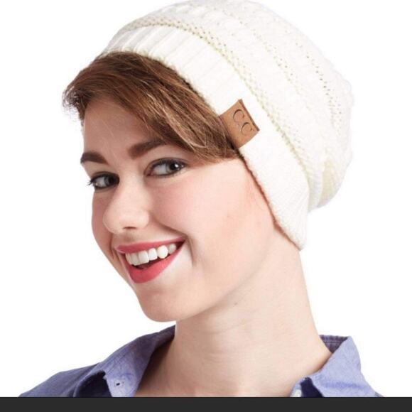 CC Exclusives Ivory Knit Beanie NWT - Picture 1 of 3